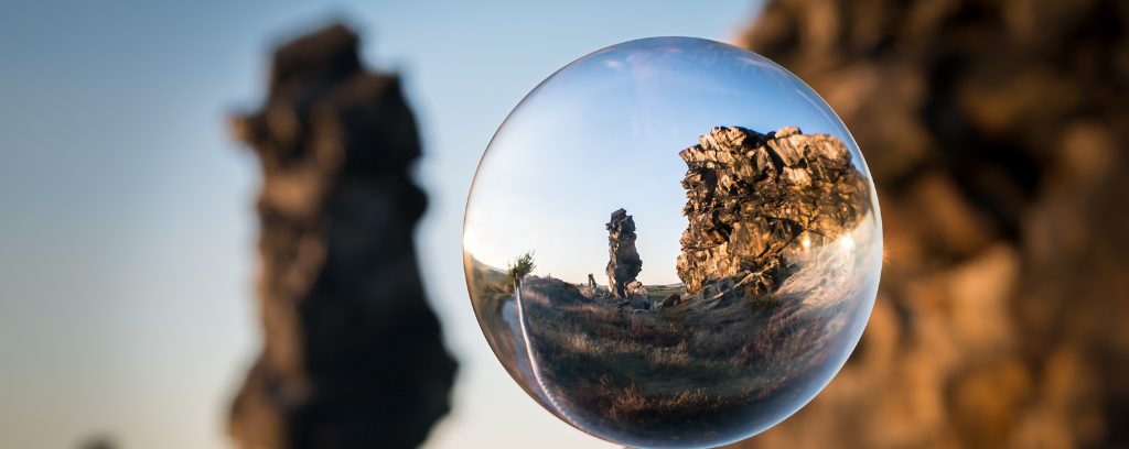 Photo of lens focusing on scenery in the distance