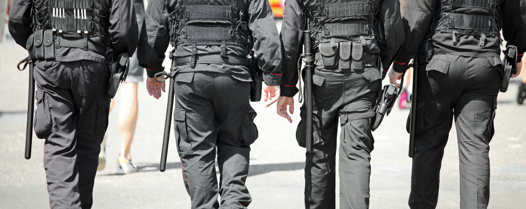 Photo of all male police unit