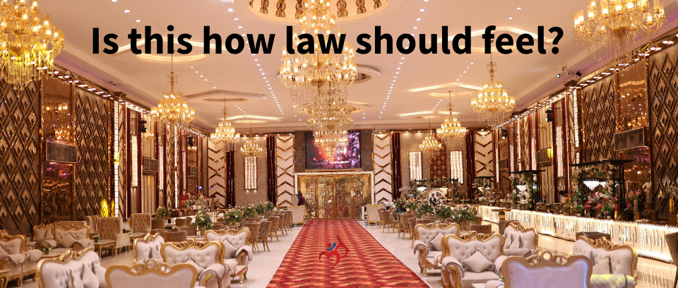 Photo of exclusive ballroom with crystal chandeliers